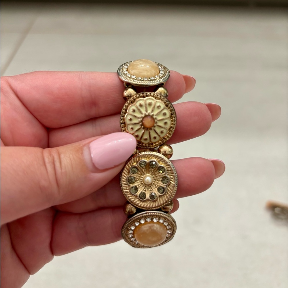 Vintage-Inspired Coined Stretch Bracelet